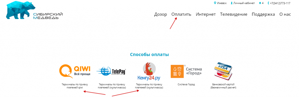 Личный кабинет в Сибирский медведь: регистрация, вход, как оплатить за интернет