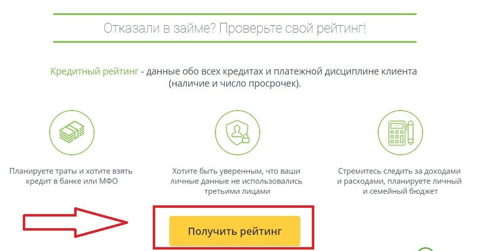 Проверить кредитный рейтинг